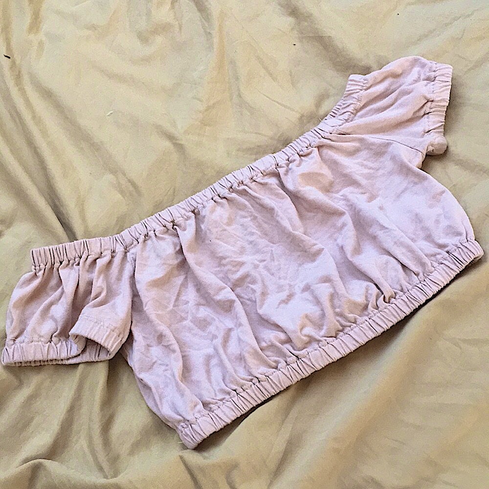 3 for 15- Pink off-the-shoulder crop top!